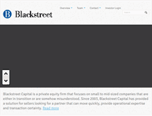 Tablet Screenshot of blackstreetcapital.com